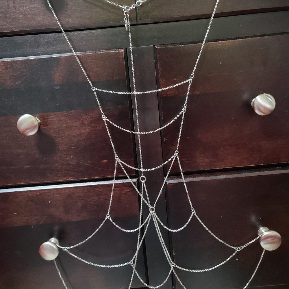 Guess silver body chain